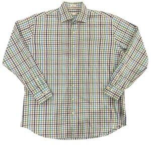 Peter Millar Button Down Dress Shirt Long Sleeve Plaid XL EUC
